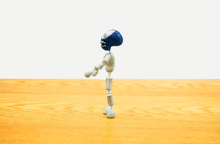 Luchador articulado máscara azul