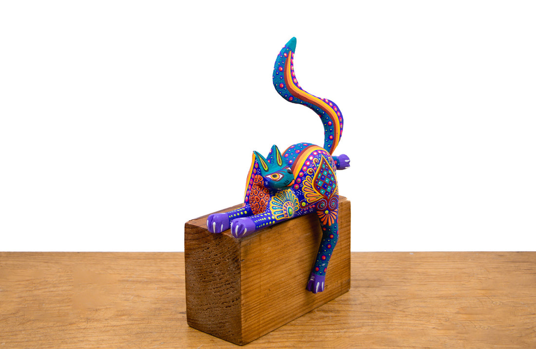 Alebrije gato azul