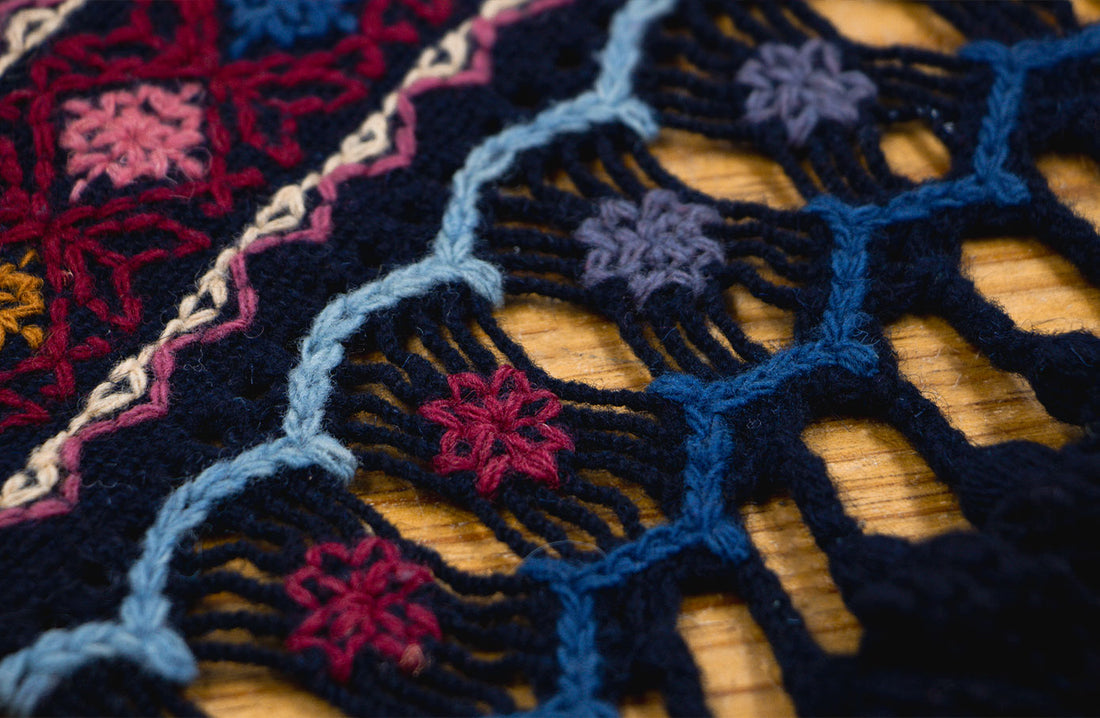 Camino de mesa de lana Teziutlán