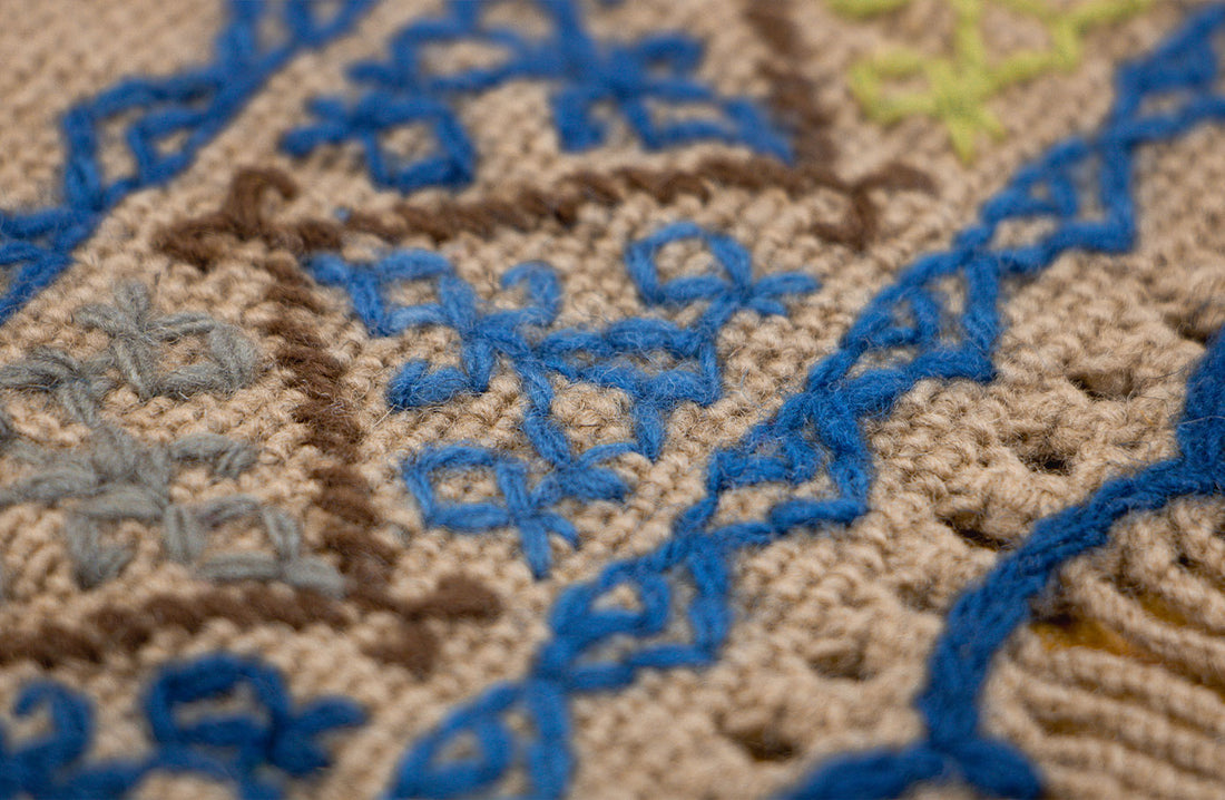 Camino de mesa de lana Zacatlán