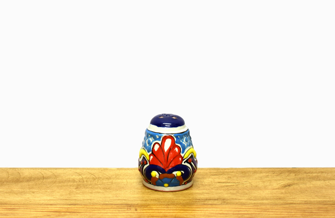 Juego de salero y pimentero de Talavera