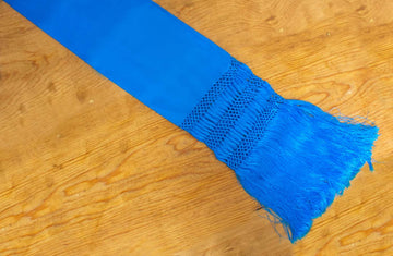 Chalina media seda azul turquesa