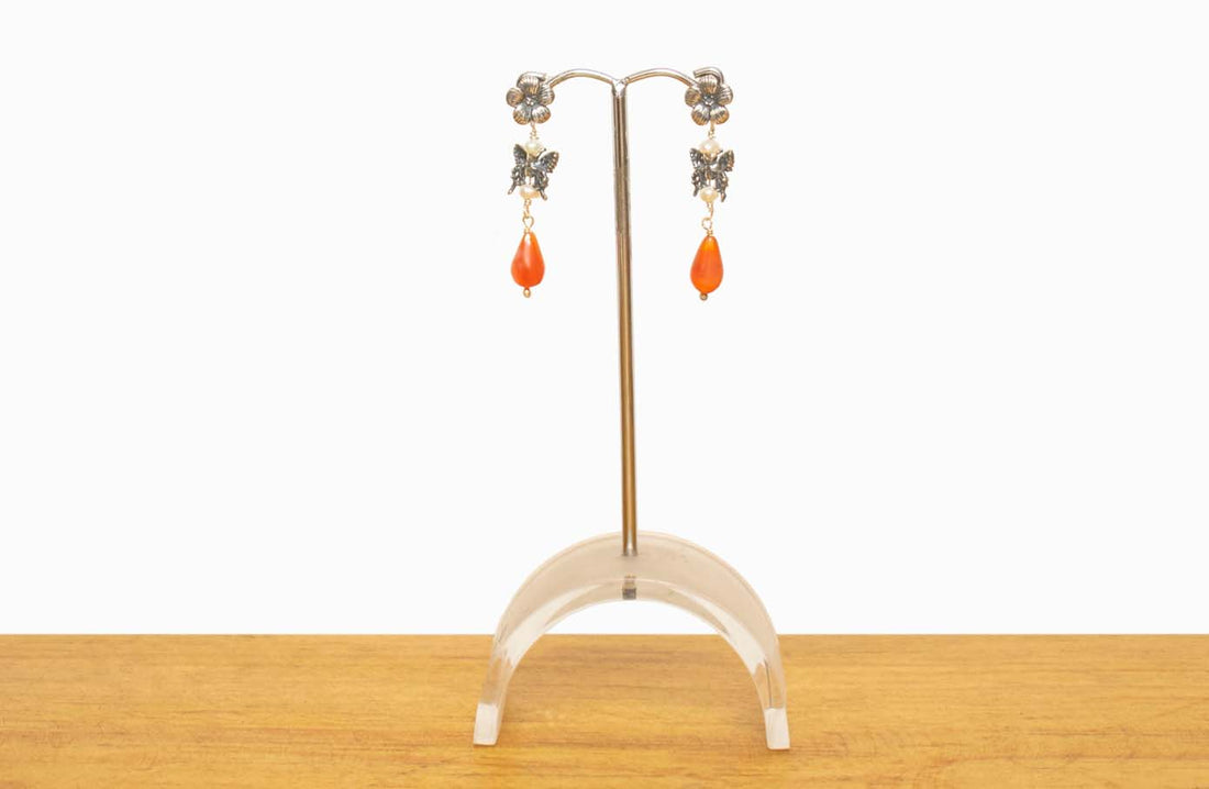 Aretes mariposa monarca