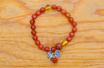 Pulsera de piedras naturales con colibrí