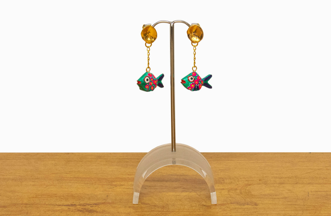 Aretes alebrije pescado
