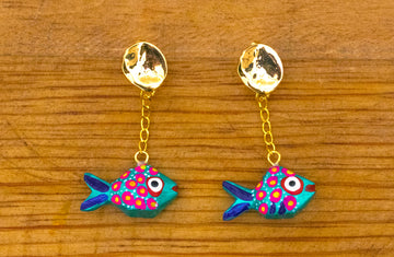 Aretes alebrije pescado