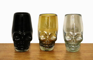 Juego de 3 tequileros calavera
