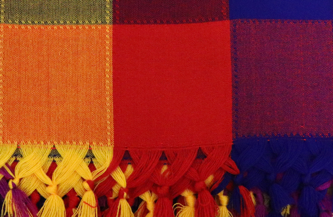 Mantel a cuadros colorín 1.50 X 2.50m