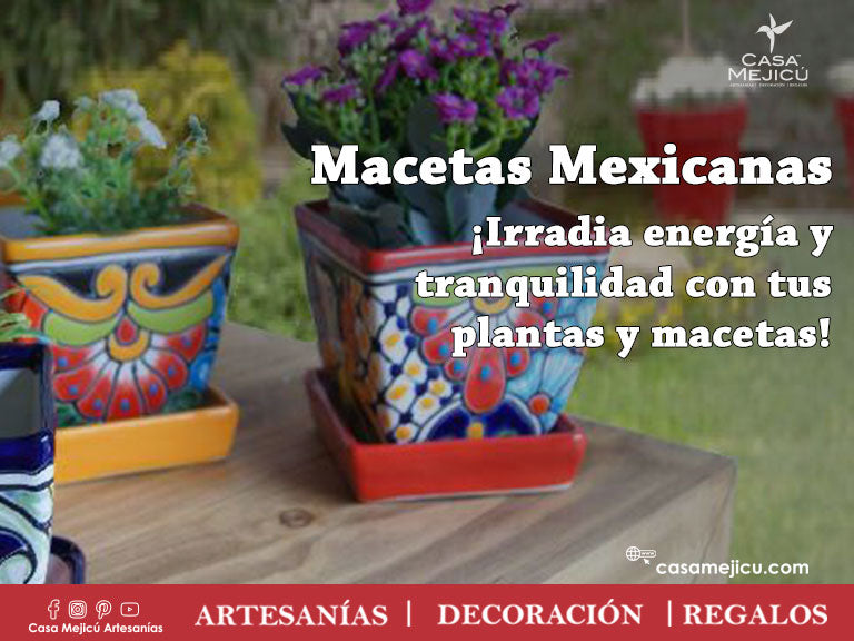Macetas Mexicanas ¡Irradia energía y tranquilidad con tus plantas y macetas!