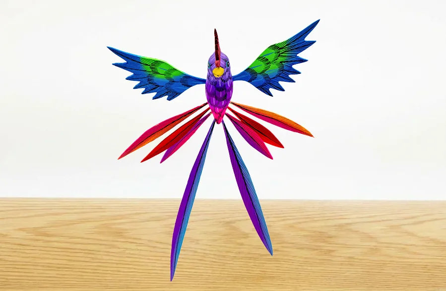 Alebrije quetzal morado 1