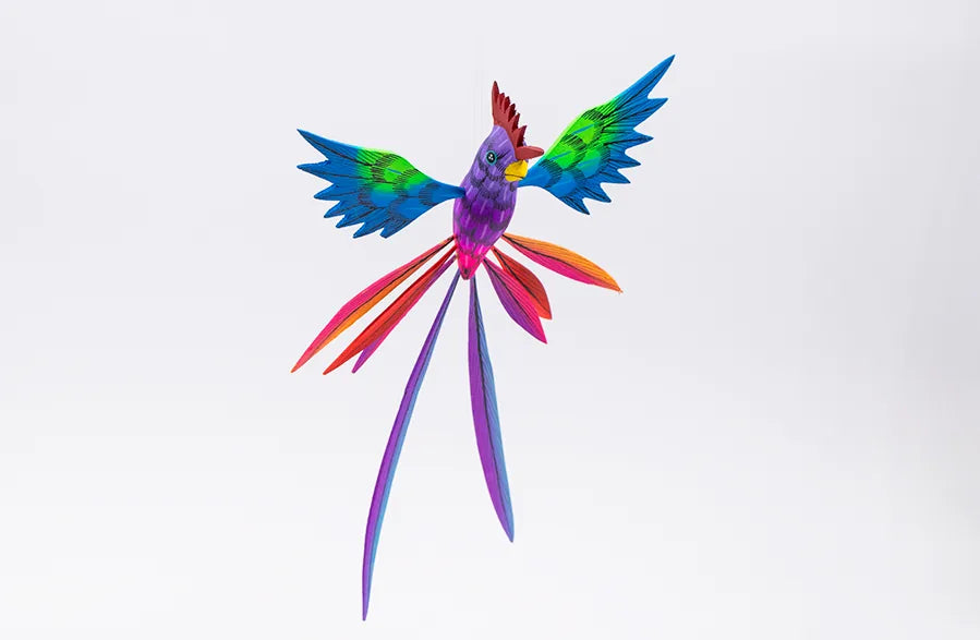 Alebrije quetzal morado 3
