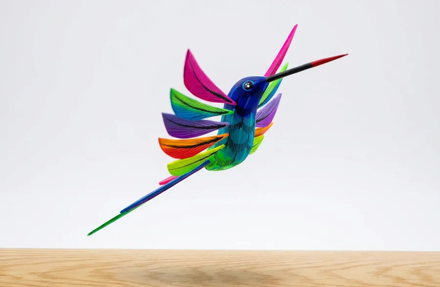Alebrije colibri verde grande