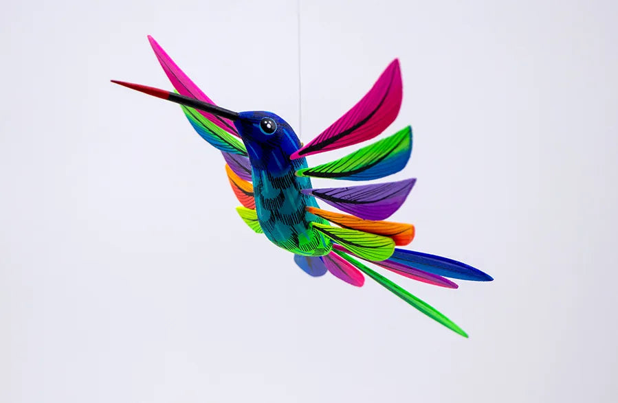 Alebrije colibri verde grande