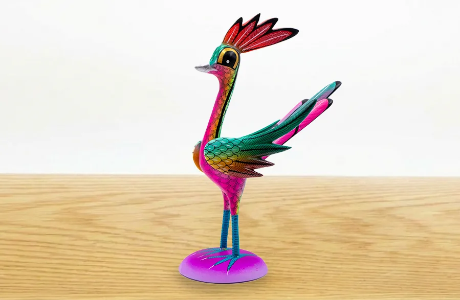 Alebrije correcaminos turquesa 1