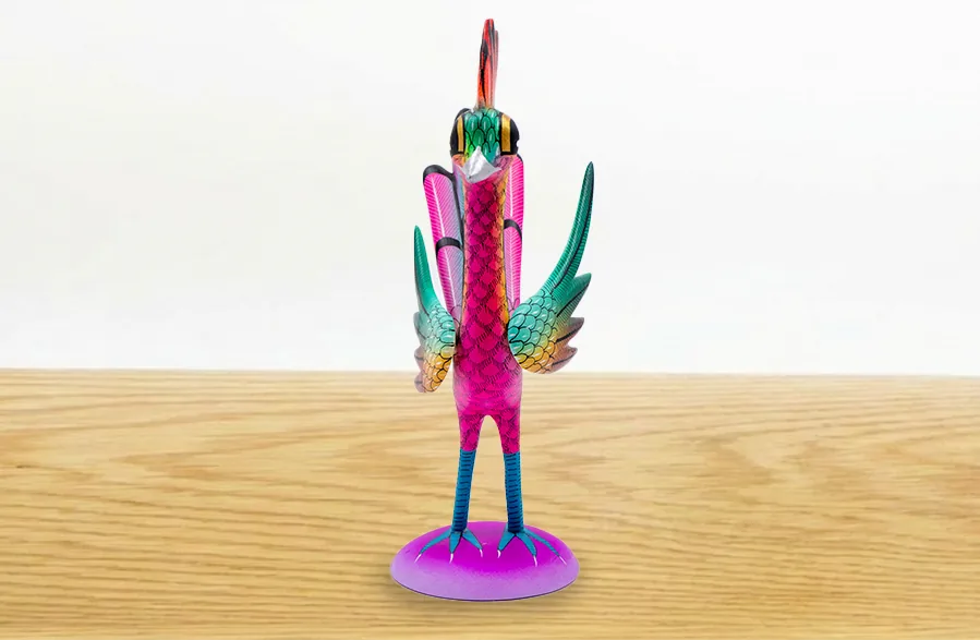 Alebrije correcaminos turquesa 1