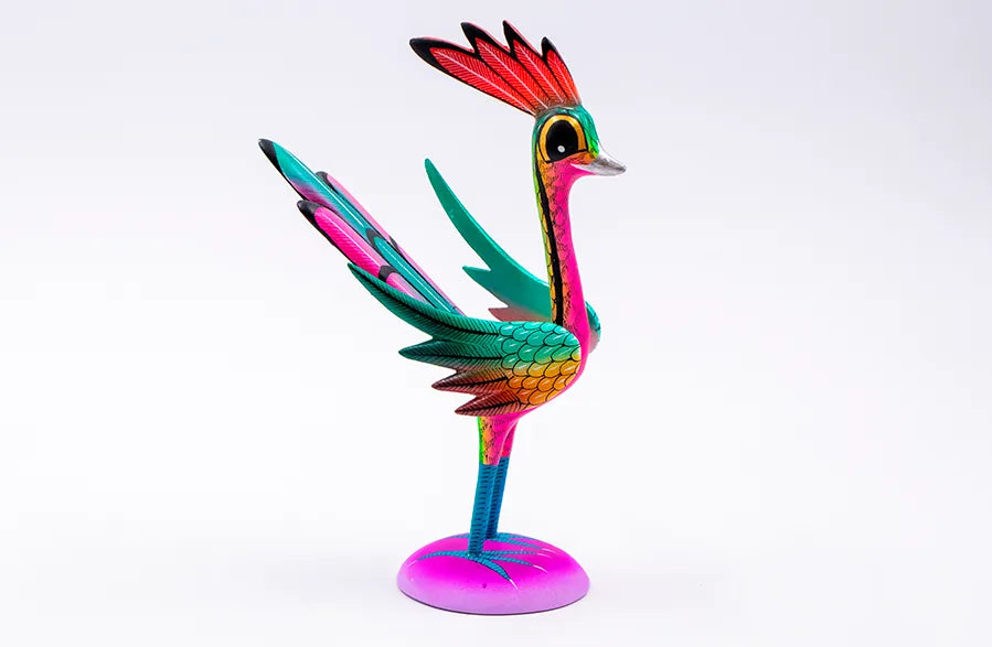 Alebrije correcaminos turquesa 3