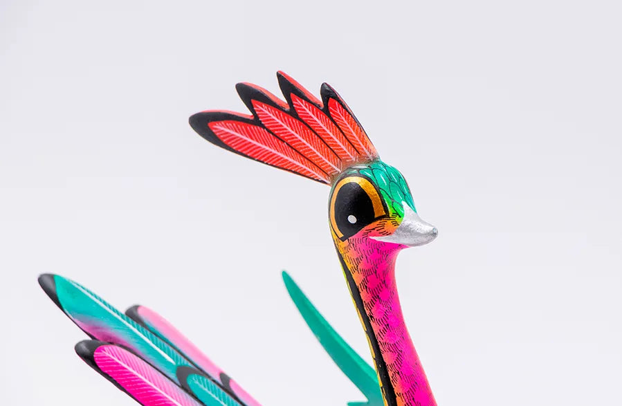 Alebrije correcaminos turquesa 4