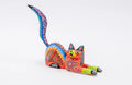 Alebrije gato echado naranja