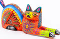 Alebrije gato echado naranja