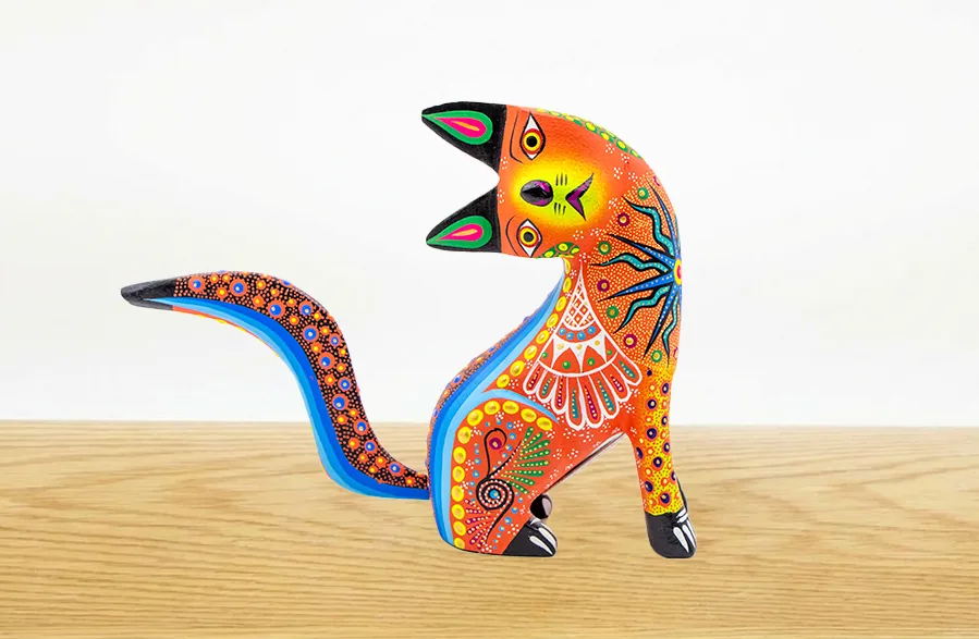 Alebrije gato naranja 2