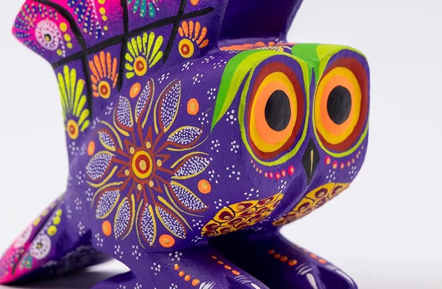Alebrije lechuza rosa 4