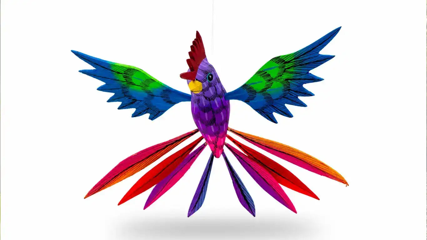 Alebrije quetzal morado 4