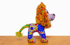 León bordado multicolor