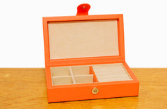 Caja joyero bordado naranja