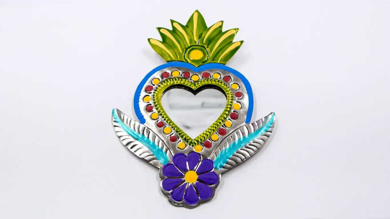 Juego de corazones latón con espejo 6