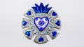 Juego de corazones de laton azules 1