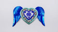 Juego de corazones de laton azules 2