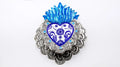 Juego de corazones de laton azules 4