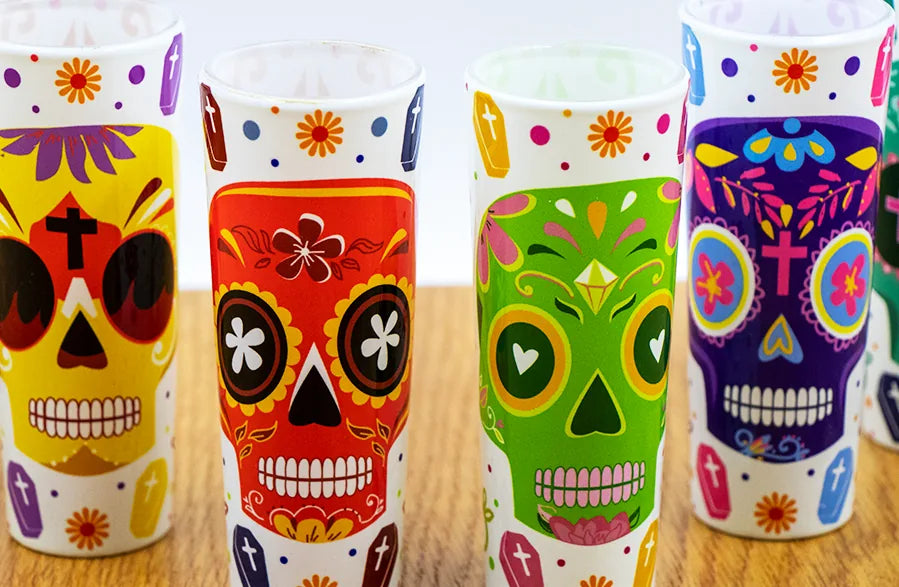 Juego de tequileros calavera
