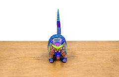 Alebrije armadillo azul