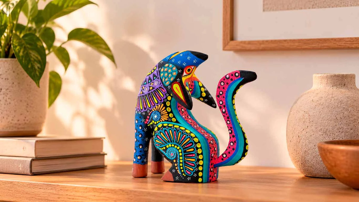 Alebrije Coyote Sosa azul
