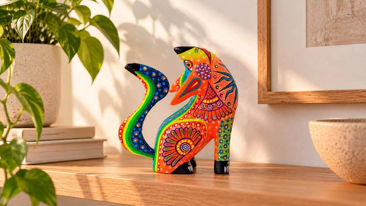 Alebrije Coyote Sosa naranja