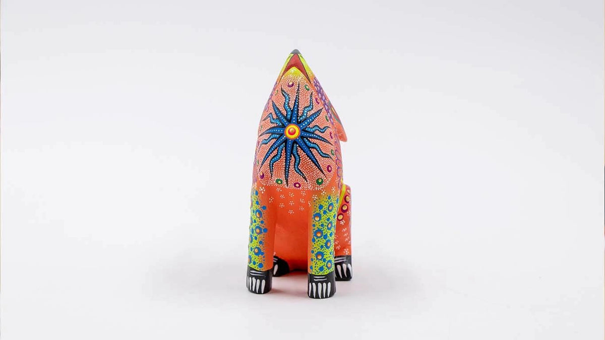 Alebrije Coyote Sosa naranja
