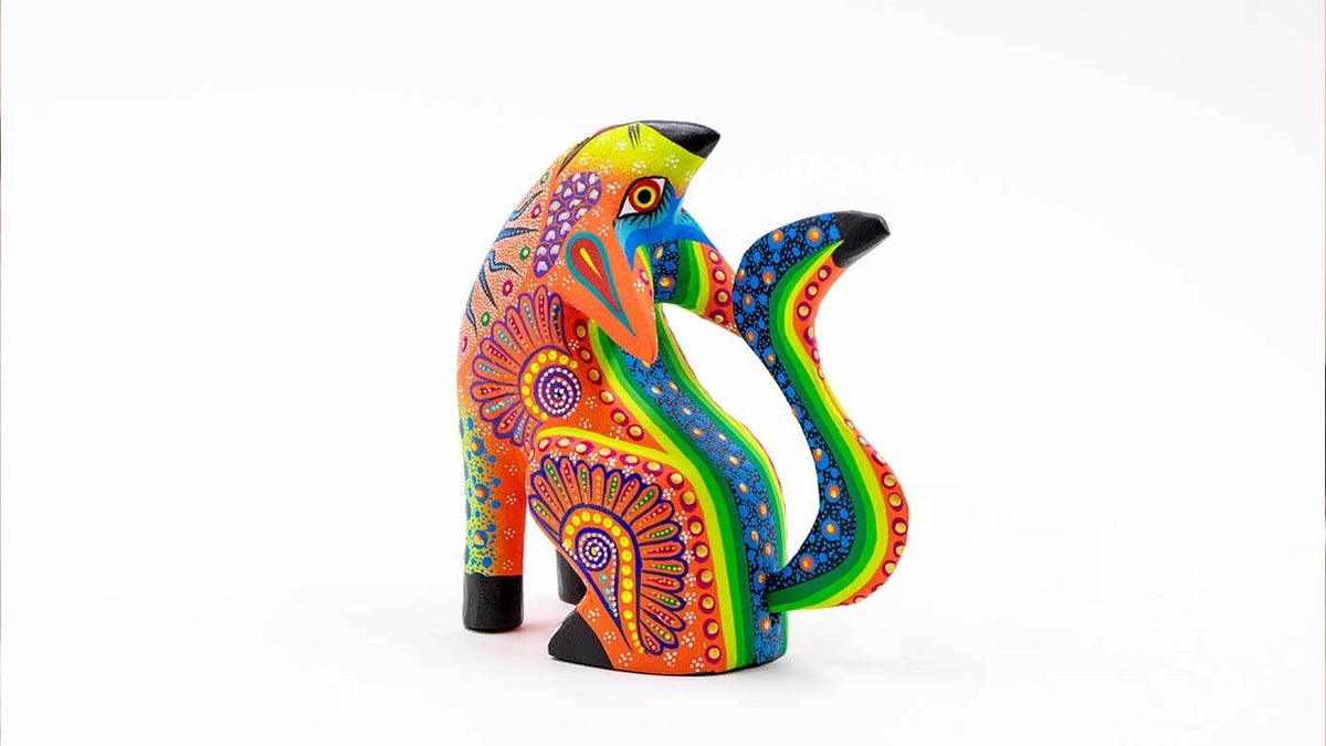 Alebrije Coyote Sosa naranja