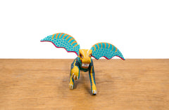 Alebrije fino jaguar turquesa