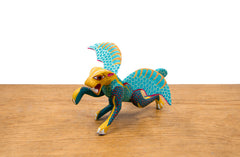 Alebrije fino jaguar turquesa