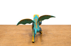 Alebrije fino jaguar turquesa