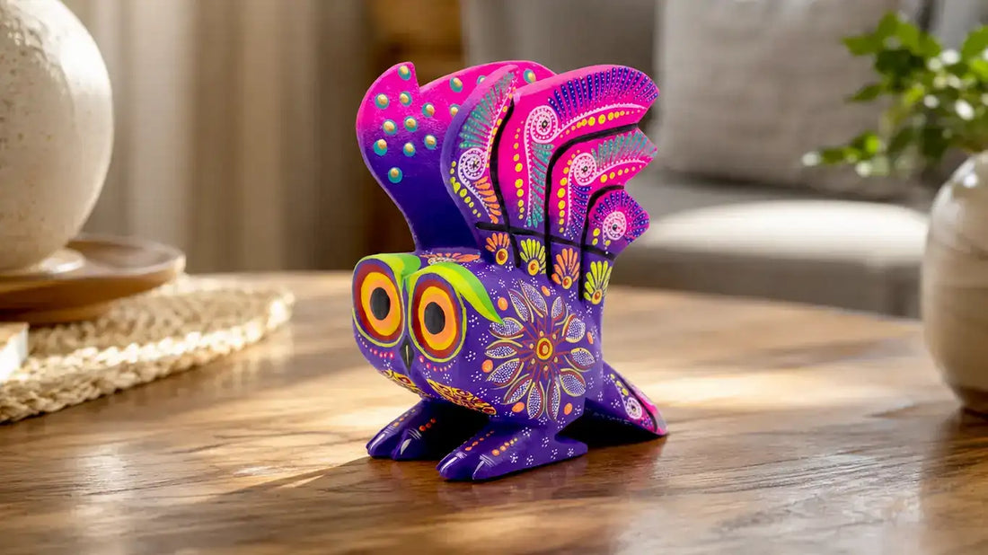 Alebrije lechuza rosa 1