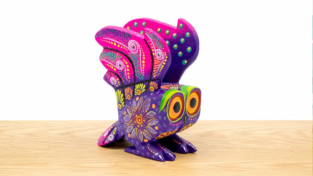 Alebrije lechuza rosa 1