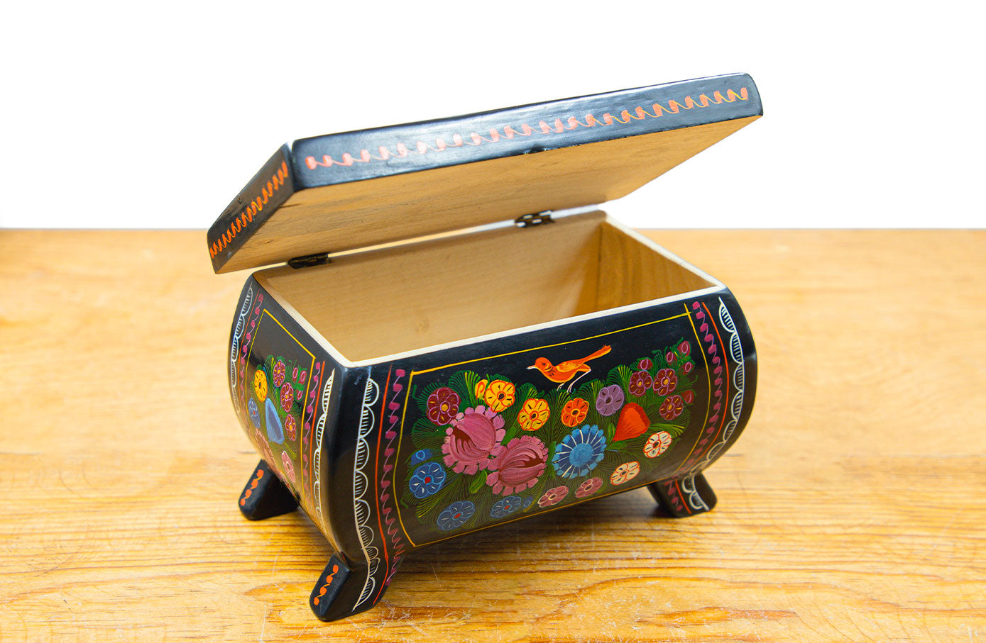 Caja marranita Olinalá de colores