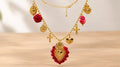 Collar corazón con flama