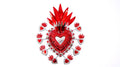 Corazón espejo estelar rojo