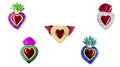 Juego de corazones de laton multicolor 2