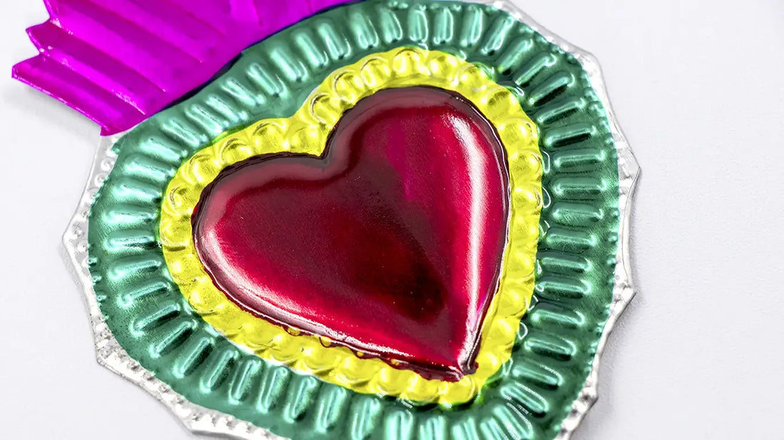 Juego de corazones de laton multicolor 2