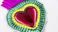 Juego de corazones de laton multicolor 2