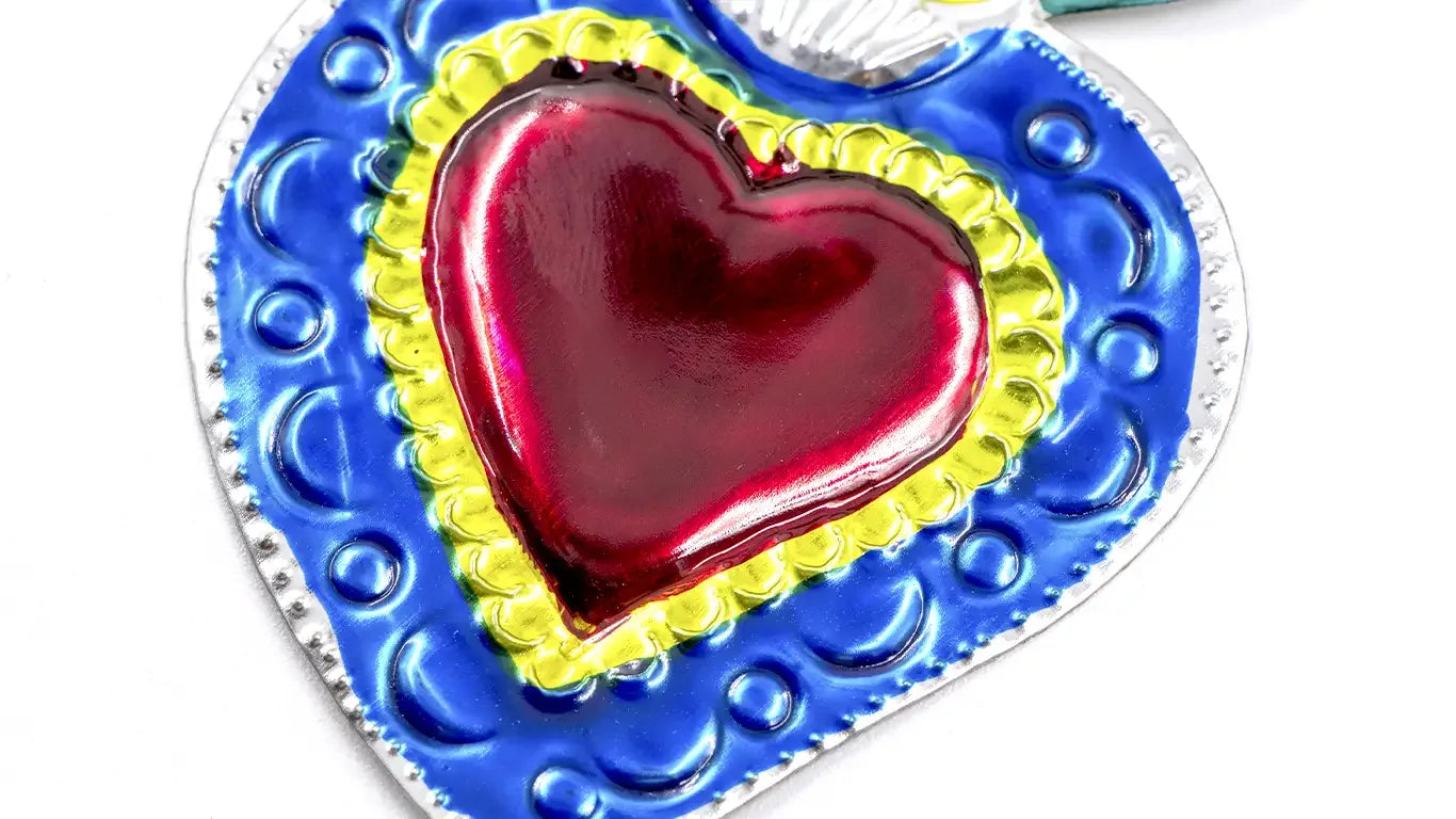Juego de corazones de laton multicolor 2